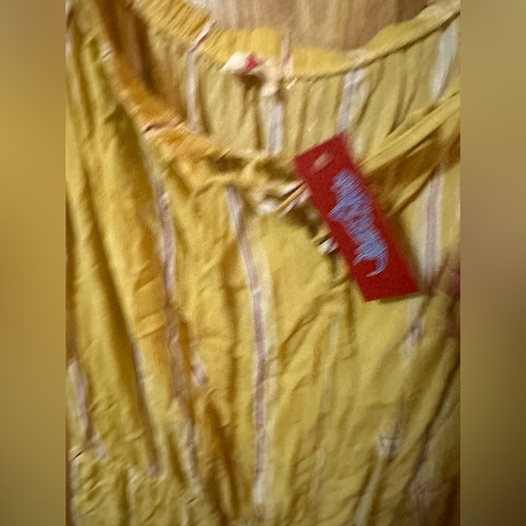 Plus Size Crinkled Striped Off-the-Shoulder Culotte Jumpsuit forever 21 NWT - Picture 4 of 4